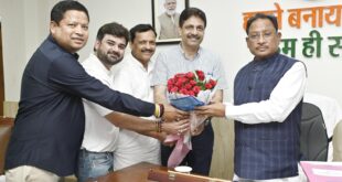 मुख्यमंत्री श्री साय से छत्तीसगढ़ ओलम्पिक संघ के पदाधिकारियों ने की सौजन्य मुलाकात,ओलम्पिक दिवस आयोजन हेतु किया आमंत्रित